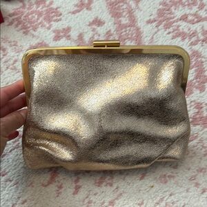J. Crew Gold Clutch